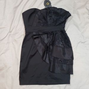 NWT CLUCE strapless mini black dress sz Large